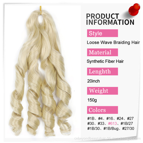 Wholesale synthetic Silky pony style wavy kenya extensions products sea body hair for african curly braiding hair Loose Wave